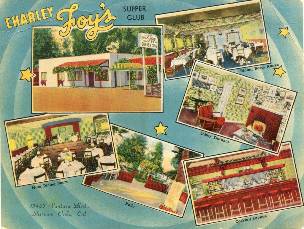 Foy's supper club postcard